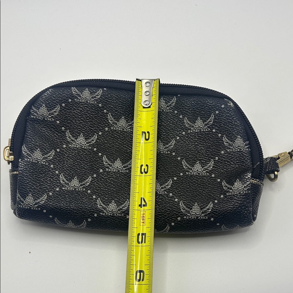 Wendy Keen Black Patterned Women's Clutch Wristlet - Picture 6 of 6